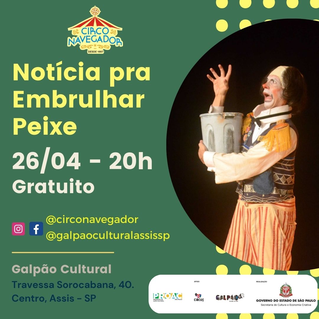 Leia mais sobre o artigo Teatro: Notícias pra Embrulhar Peixe