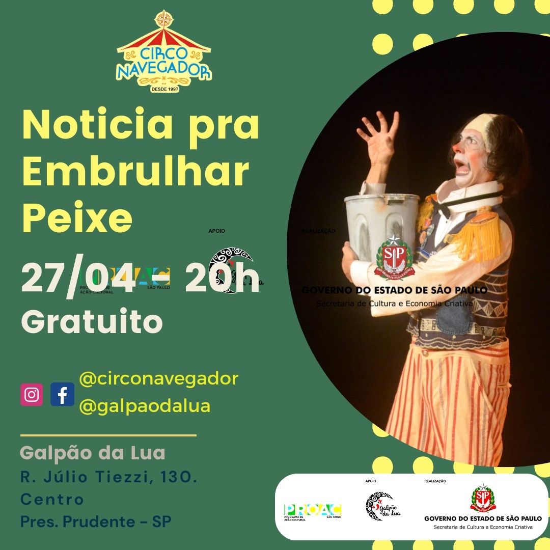 Leia mais sobre o artigo Teatro: Notícia pra Embrulhar Peixe