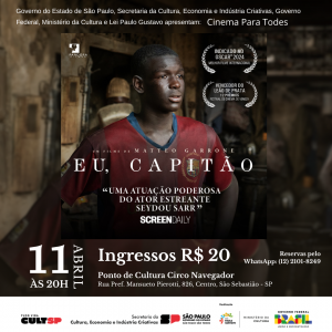 Leia mais sobre o artigo Exibição do Filme “Eu, Capitão” no Ponto de Cultura