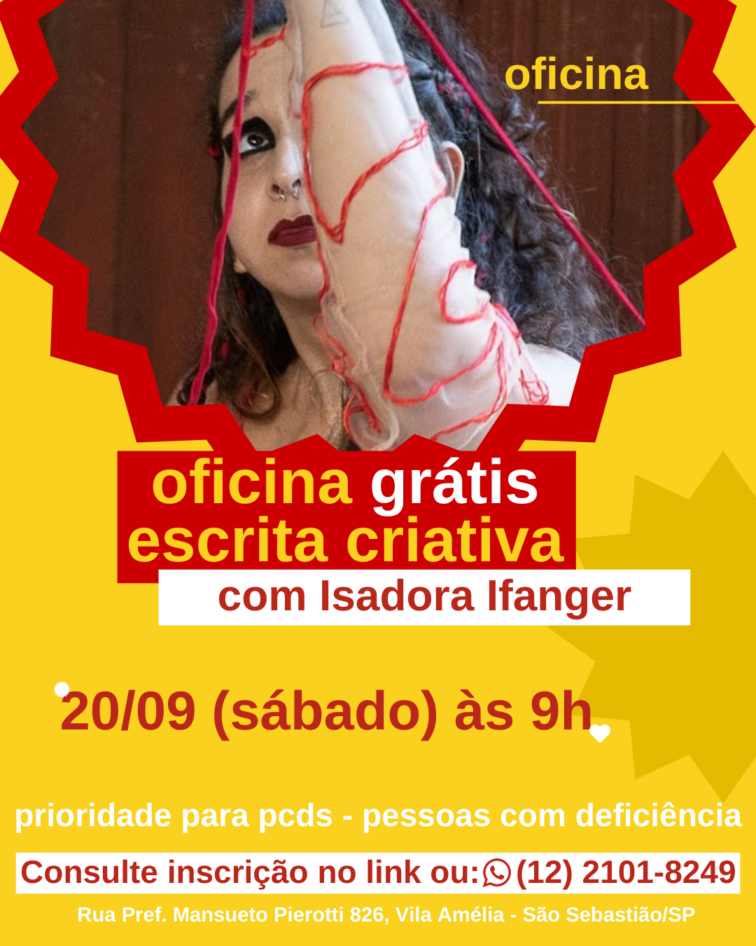 No momento, você está visualizando Oficina de Escrita Criativa ‘Bordando Cicatrizes’ 20/09 09h às 12h