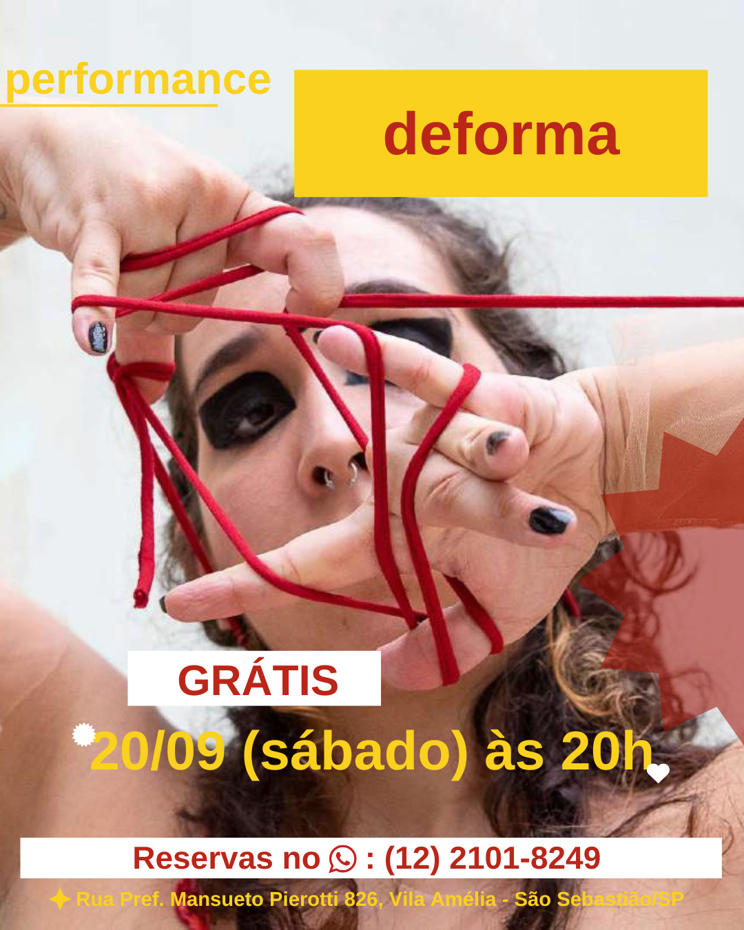 No momento, você está visualizando Performance ‘Deforma’ com Isadora Ifanger 20/09 20h