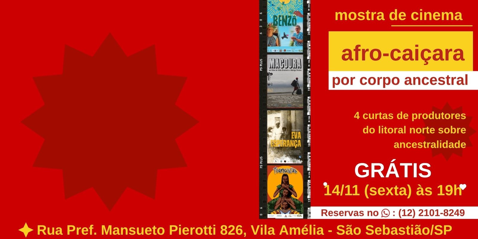 No momento, você está visualizando Cinema: “Mostra de Cinema Afro-Caiçara”