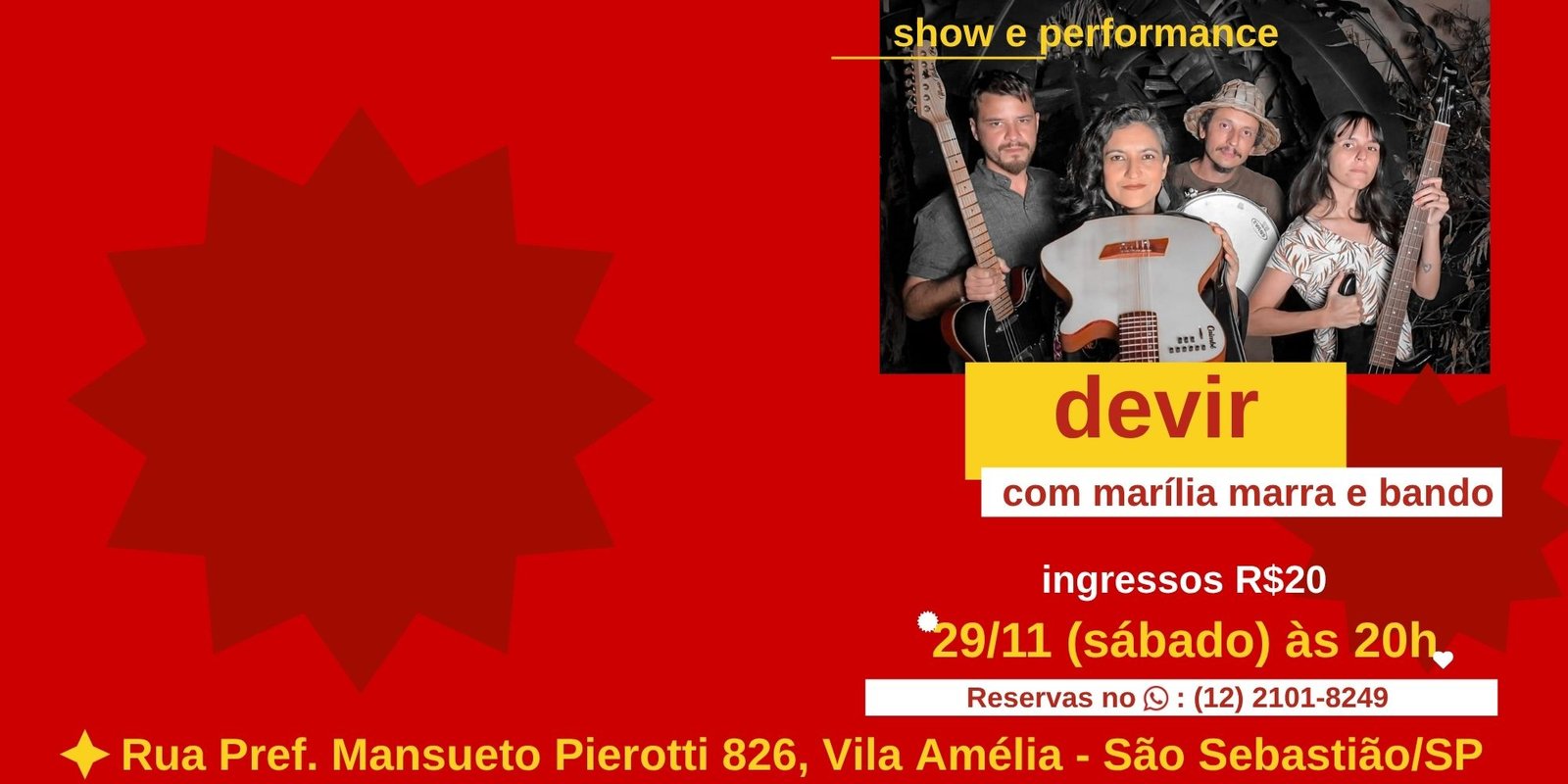 No momento, você está visualizando Show: Marília Marra e Bando